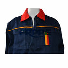 Navy Blue Red Cotton Fr Suit Jacket Pants Safety Protective Clothing /  EN11612 Durability FR Workwear Shirts Uniform
